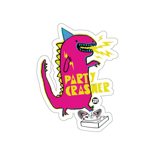 Party Crasher Dinosaur Sticker Fun Design