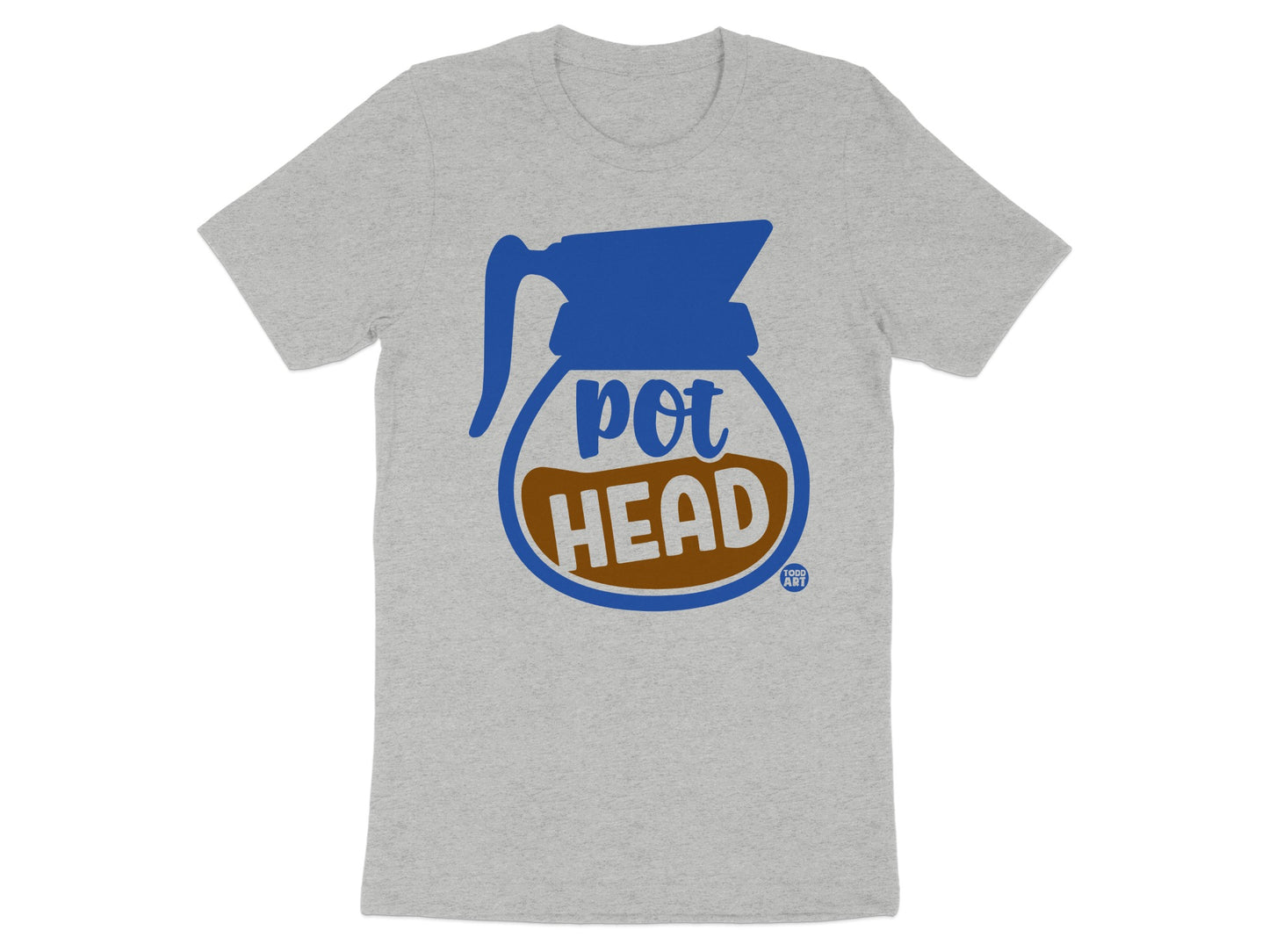 Coffee Pot Head Graphic Tee Shirt Fun Design