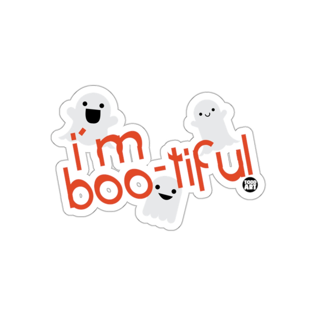 I'm Boo-tiful Cute Fun Ghost Design Sticker