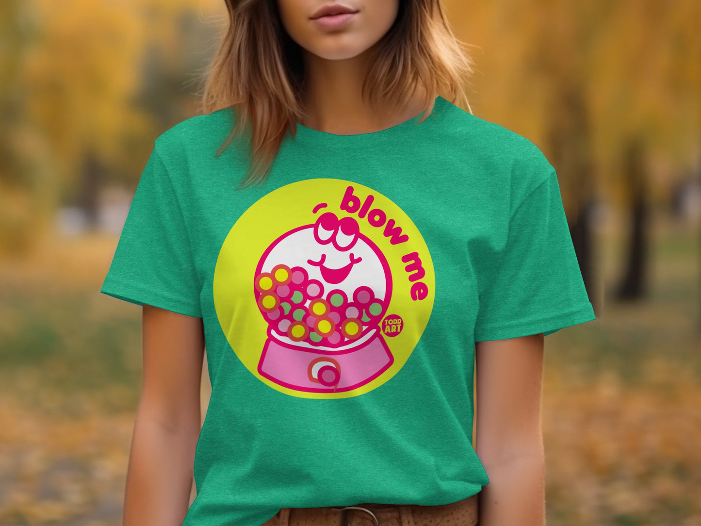 Blow Me Todd Art Gumball Machine Graphic Tee
