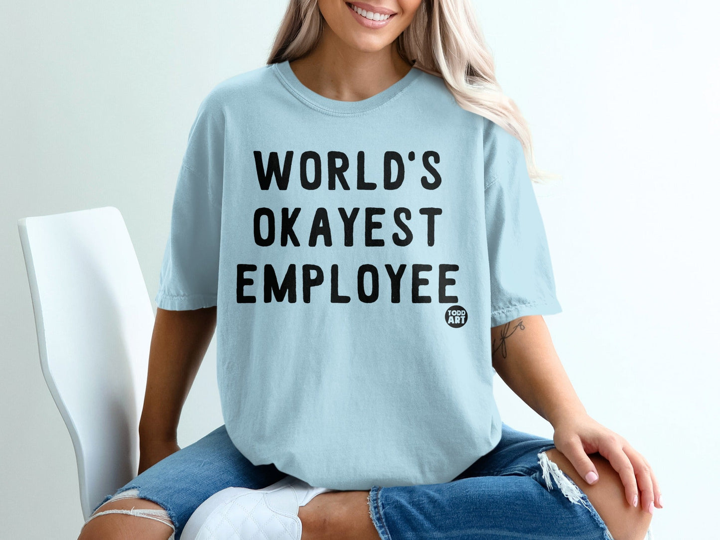 World's Okayest Employee Todd Art T-shirt