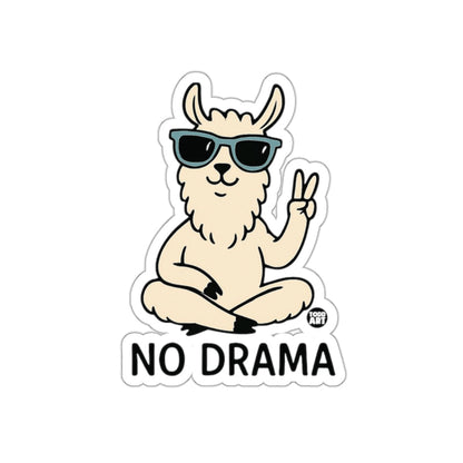 No Drama Peace Sign Sunglasses Llama Sticker