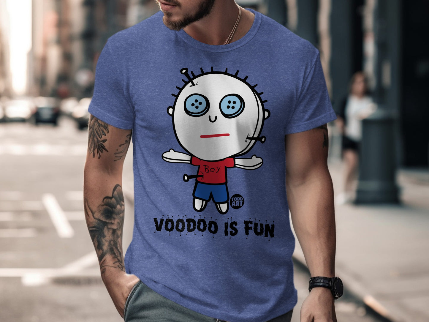 Voodoo Is Fun Boy Graphic Tee for Urban Style