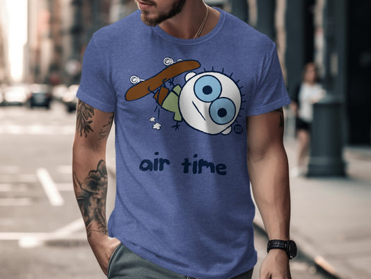 Air Time Funny Cartoon T-Shirt for Casual Wear
