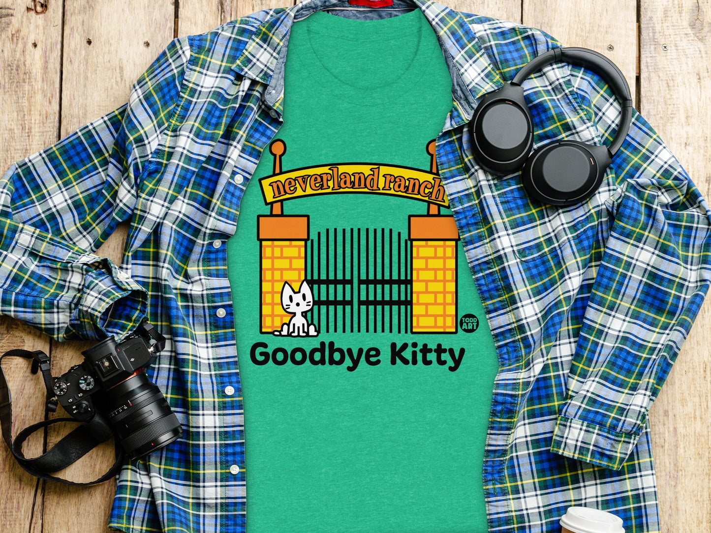 Goodbye Kitty Neverland Ranch Printed Graphic Tee