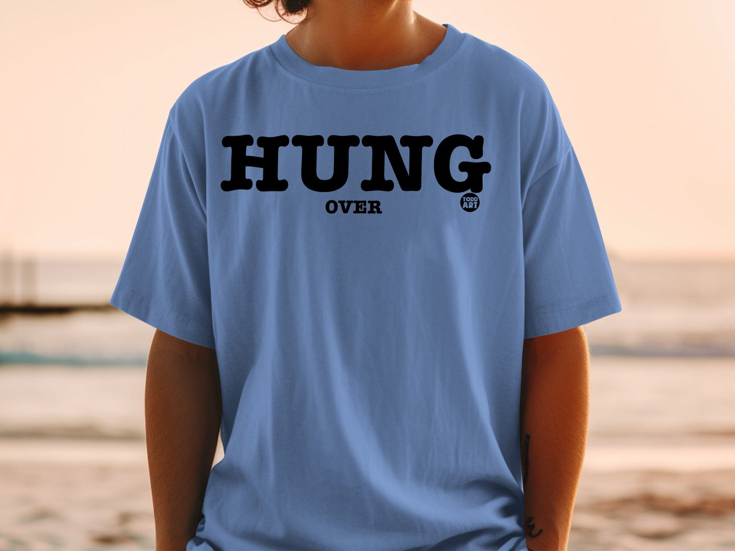 Hung Over Todd Art T-Shirt Casual Graphic Tee