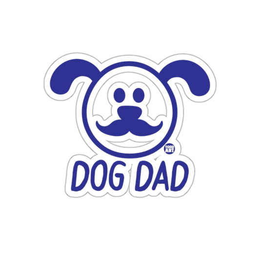 Dog Dad Sticker Blue Cute Dog Face Design Sticker