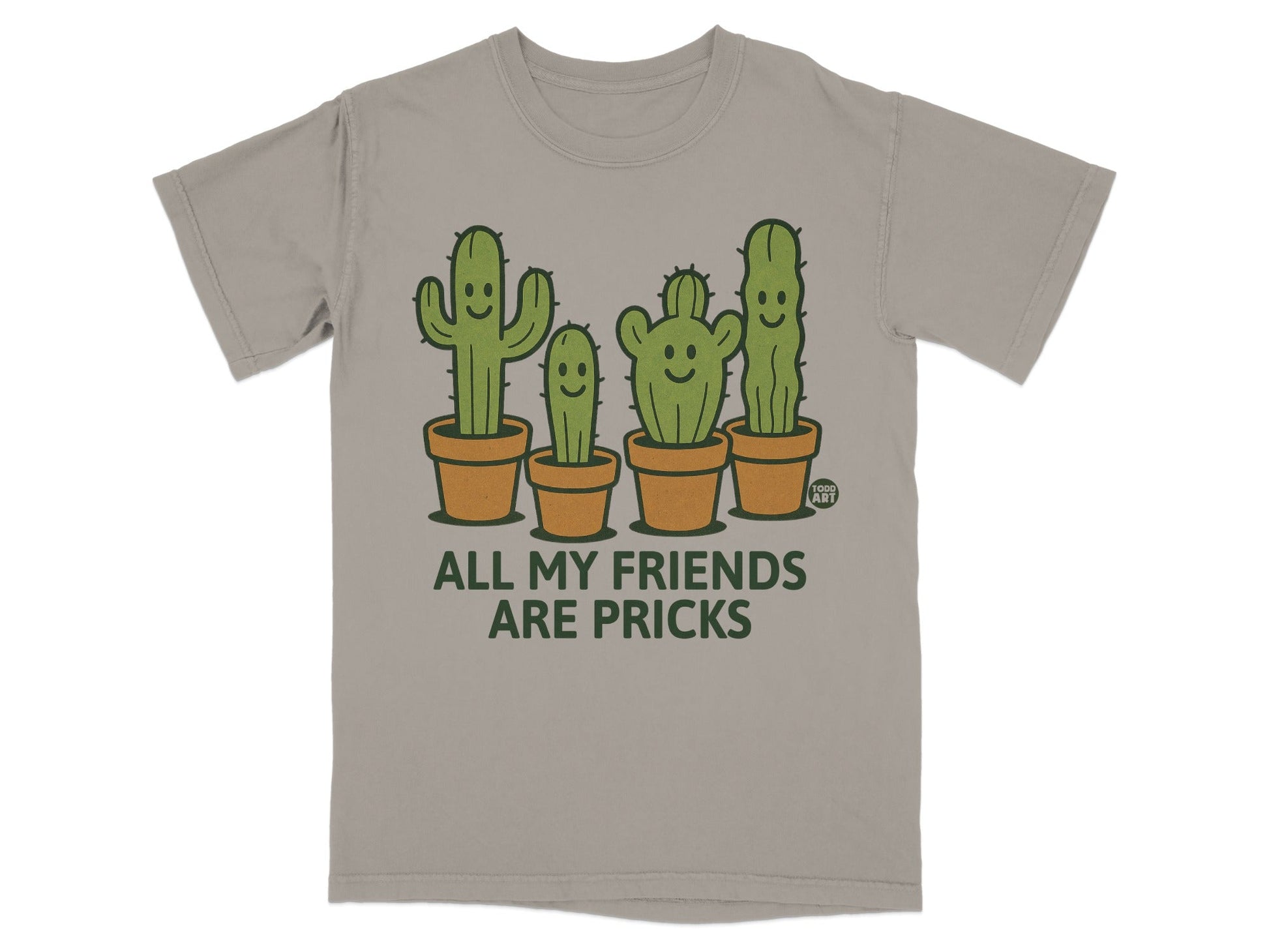 All My Friends Are Pricks Funny Cactus Graphic Tee Product