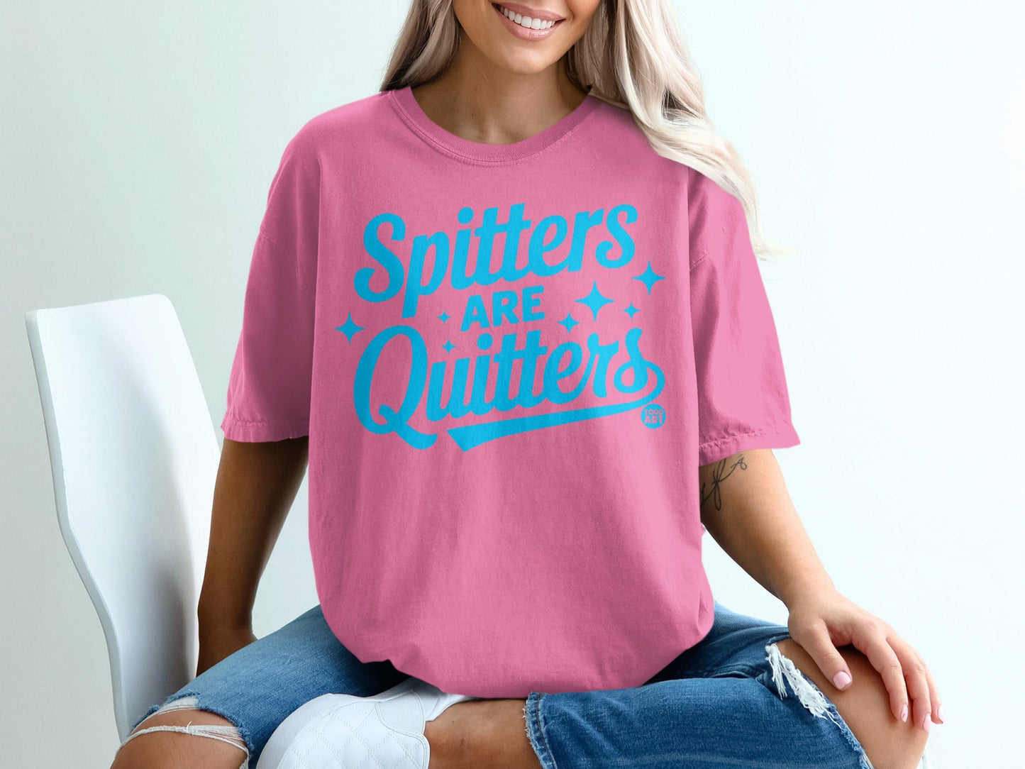 Spitters Are Quitters Stylish Graphic Tee Shirt