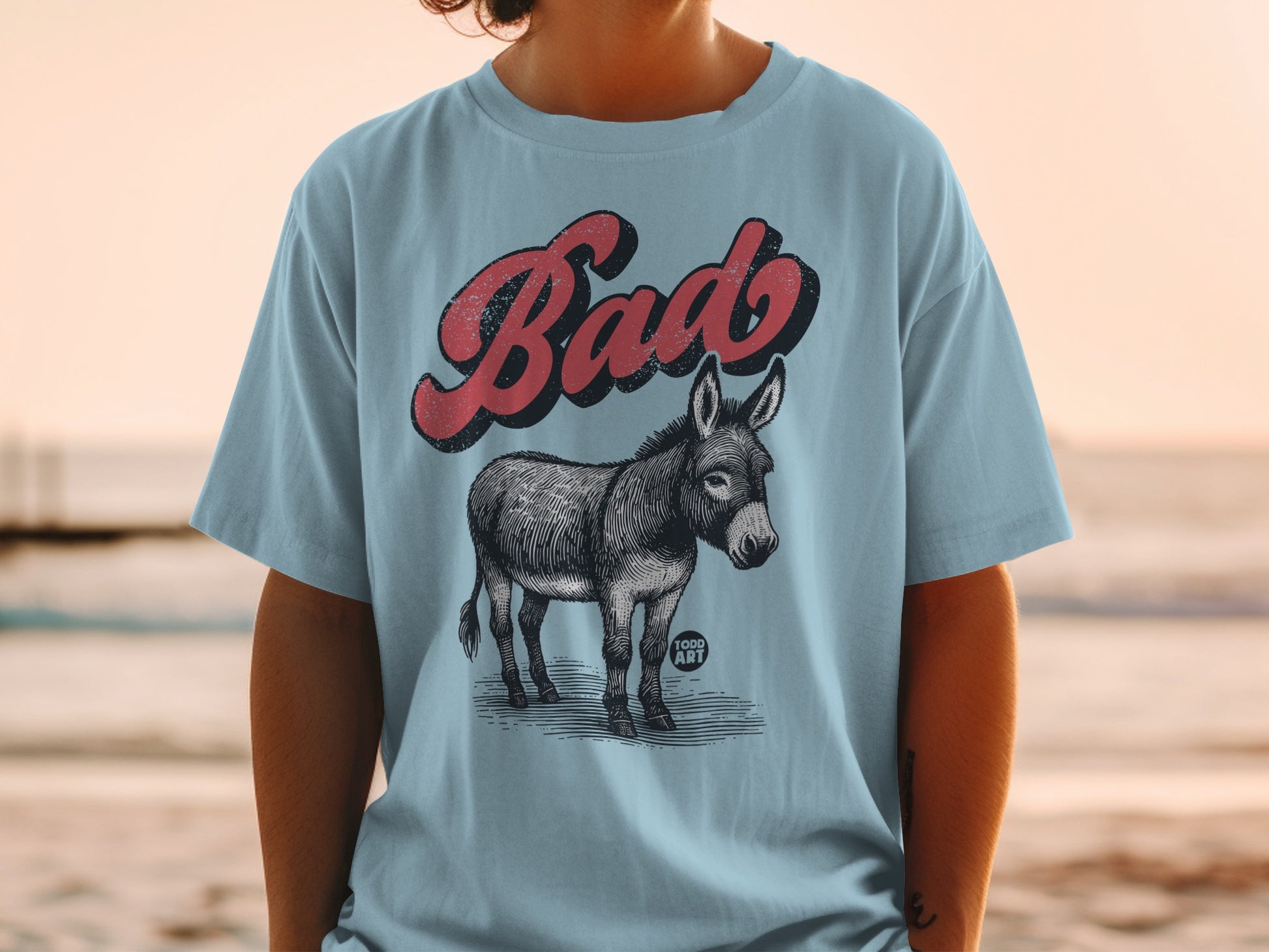 Bad Donkey Todd Art Graphic Unisex Shirt