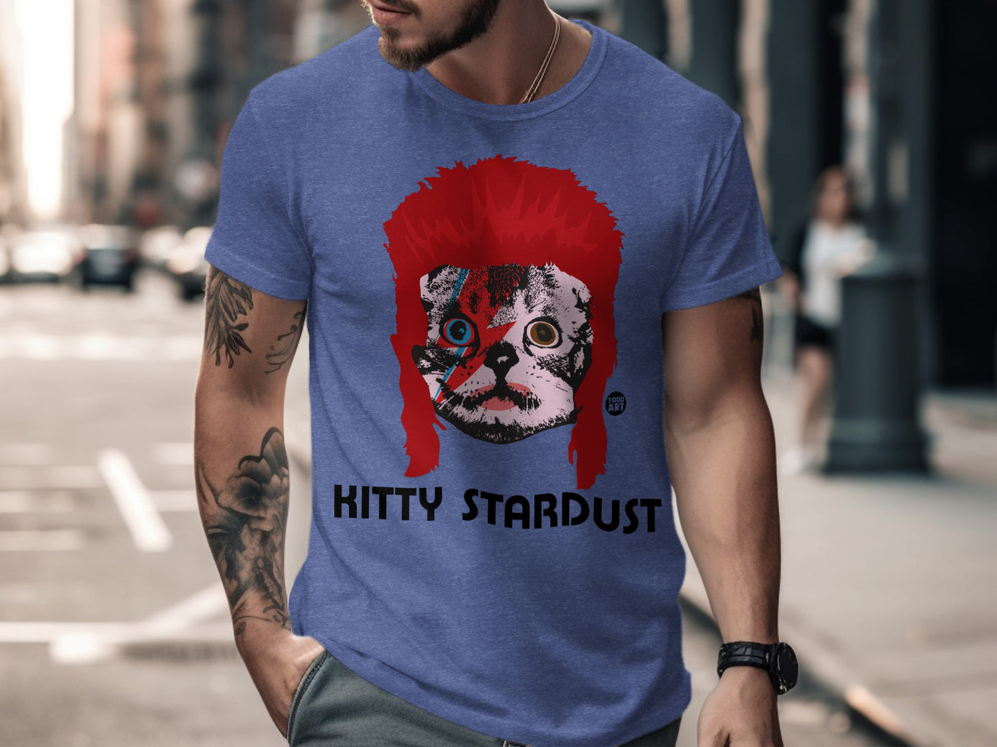 Cool Kitty Stardust Graphic T-Shirt for Cat Lovers