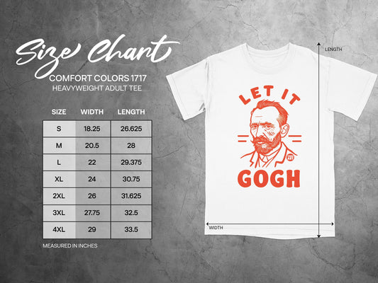 LET IT GOGH Van Gogh Comfort Colors Adult Tee product type