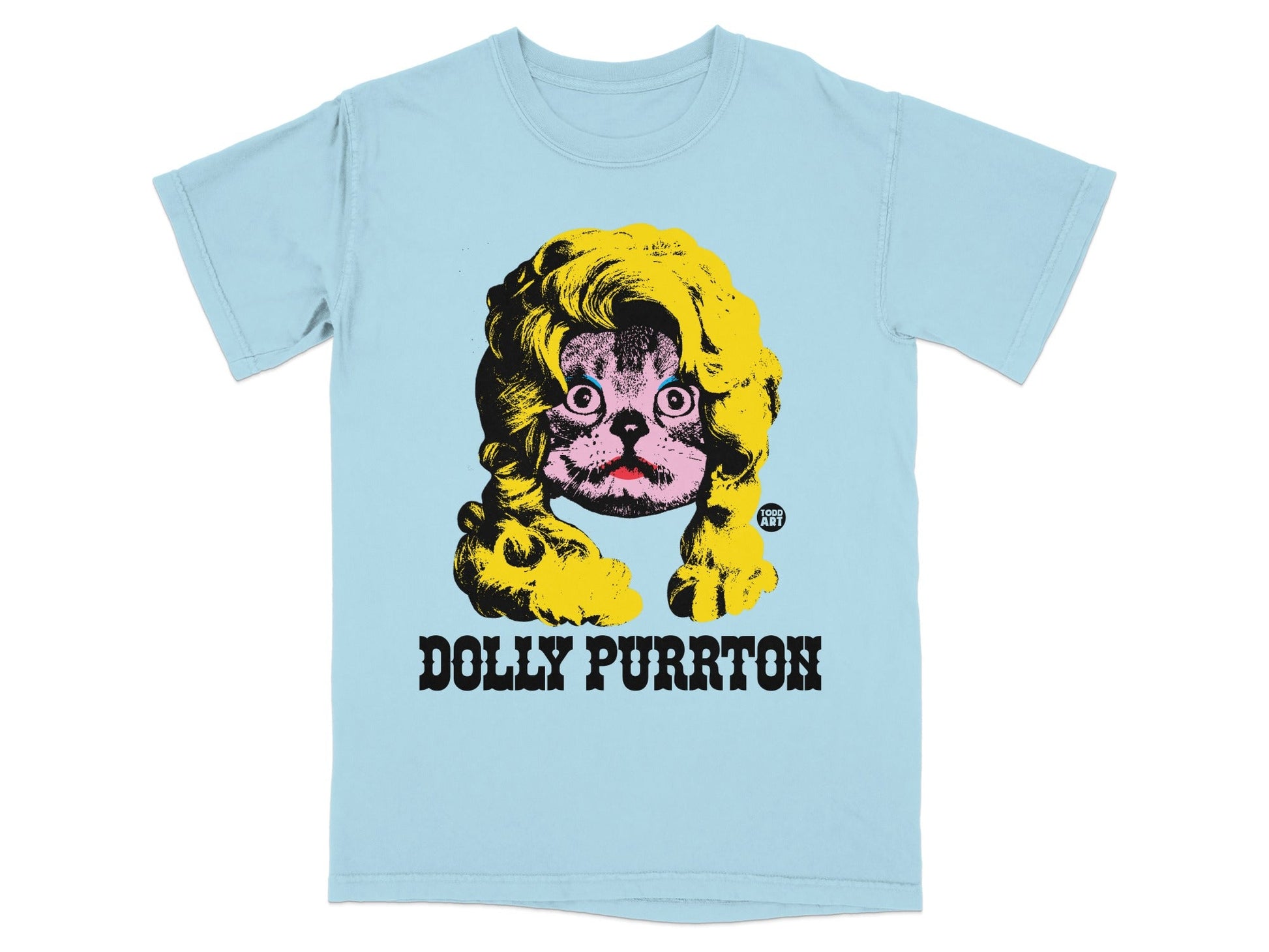 Dolly Purrton Graphic Tee for Cat and Music Lovers