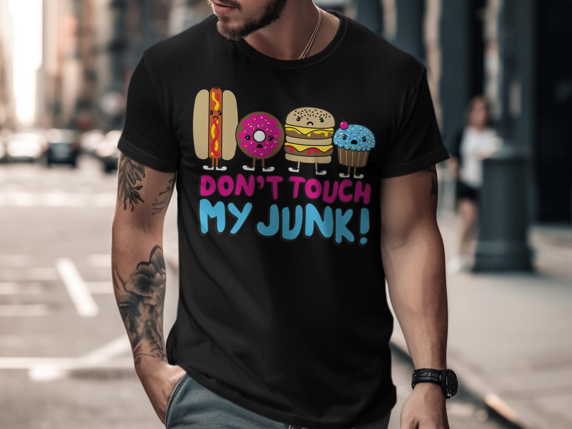 Funny Don't Touch My Junk! Graphic T-Shirt