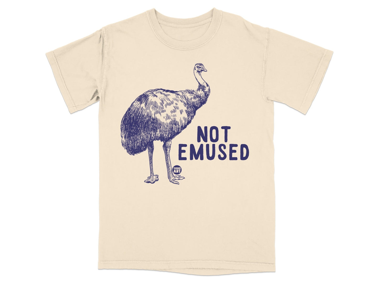 Not Emused Emu Graphic Tee Shirt Hilarious Design