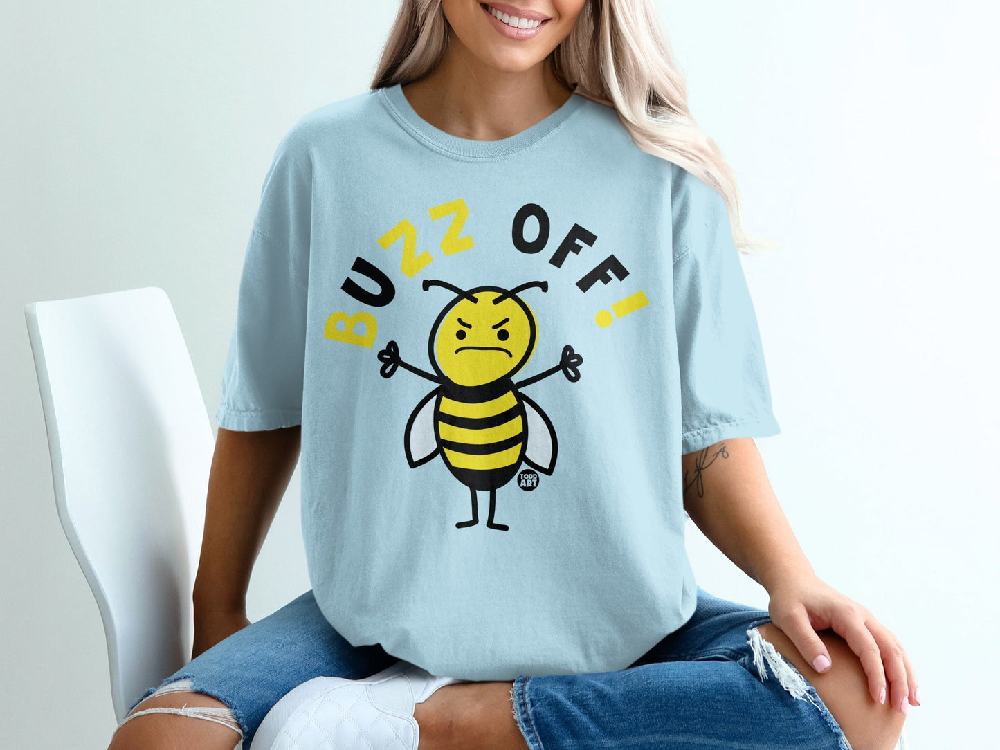 Buzz Off Angry Bee Graphic T-Shirt Product