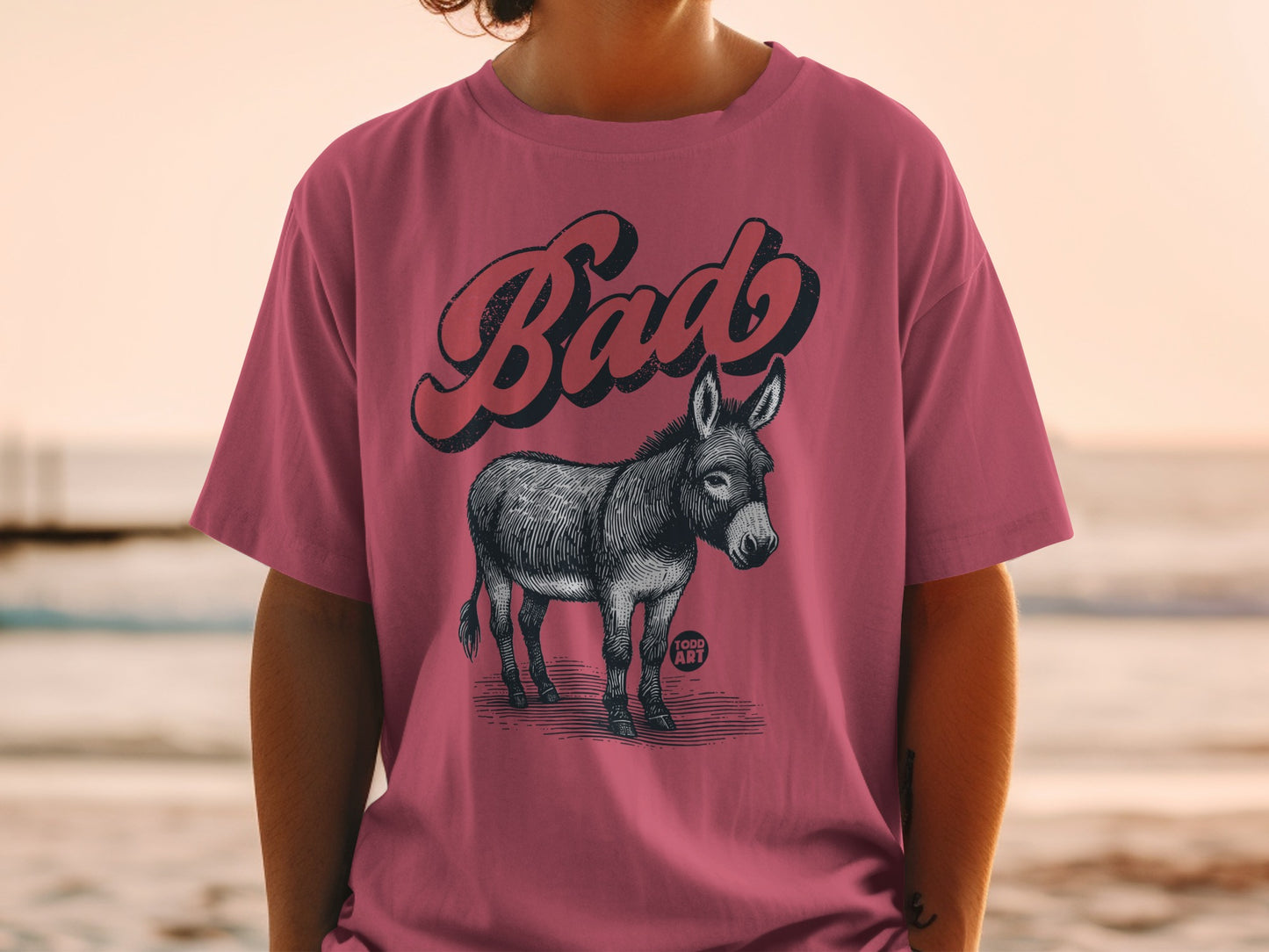 Bad Donkey Graphic Tee Funny Novelty T-Shirt