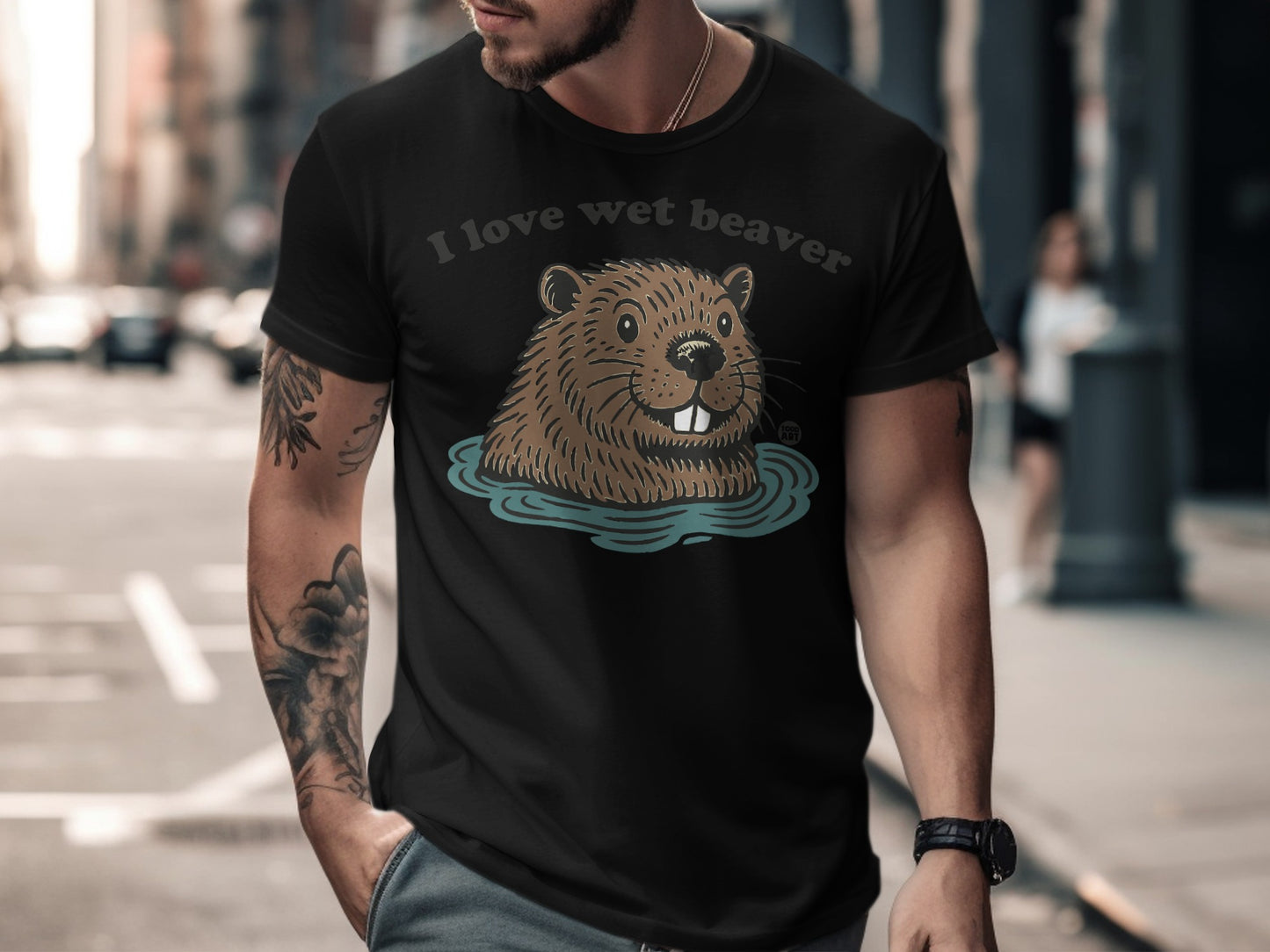 I Love Wet Beaver Graphic T-Shirt for Animal Lovers