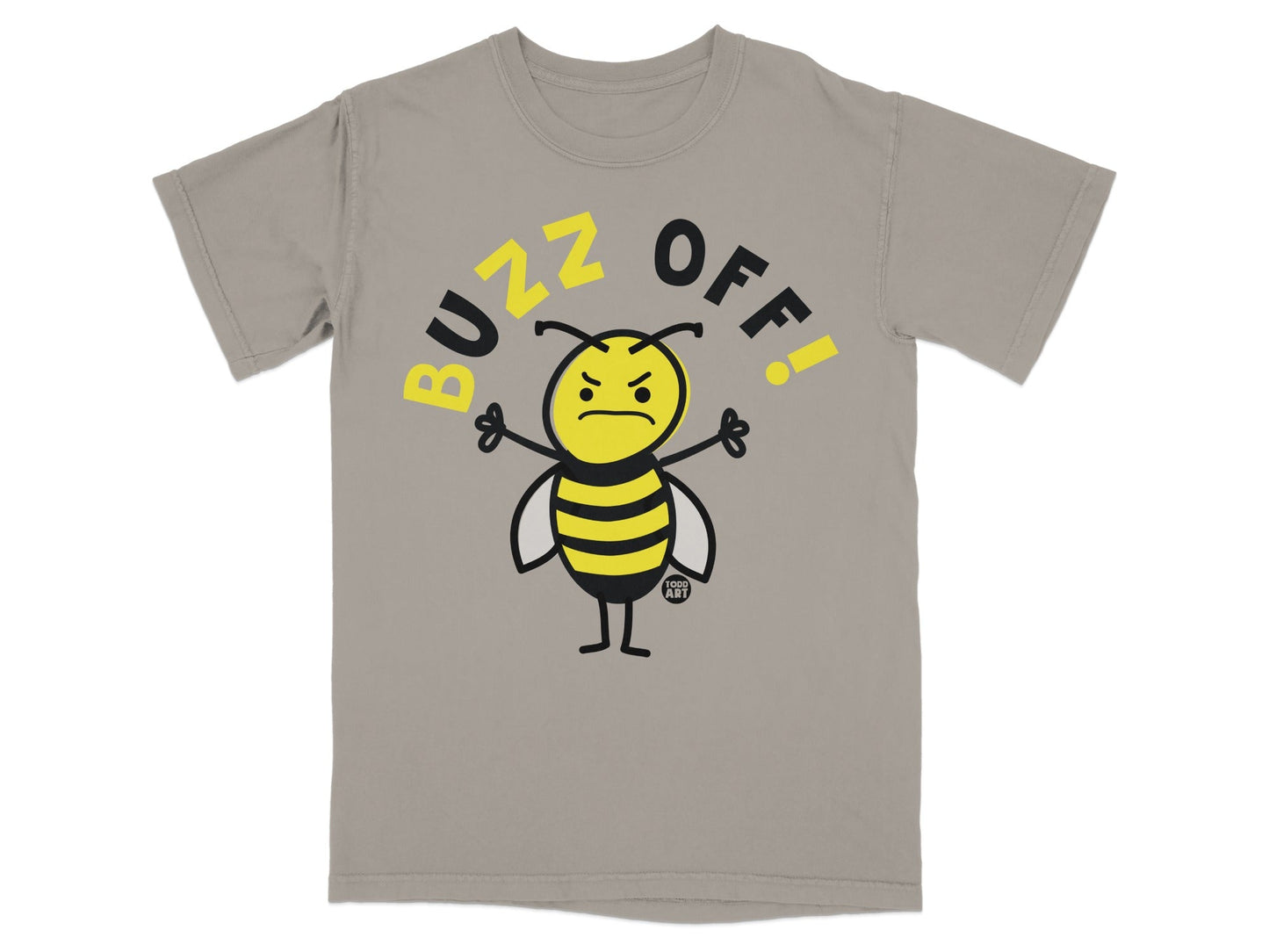 Buzz Off Angry Bee Funny Graphic Tee Shirt