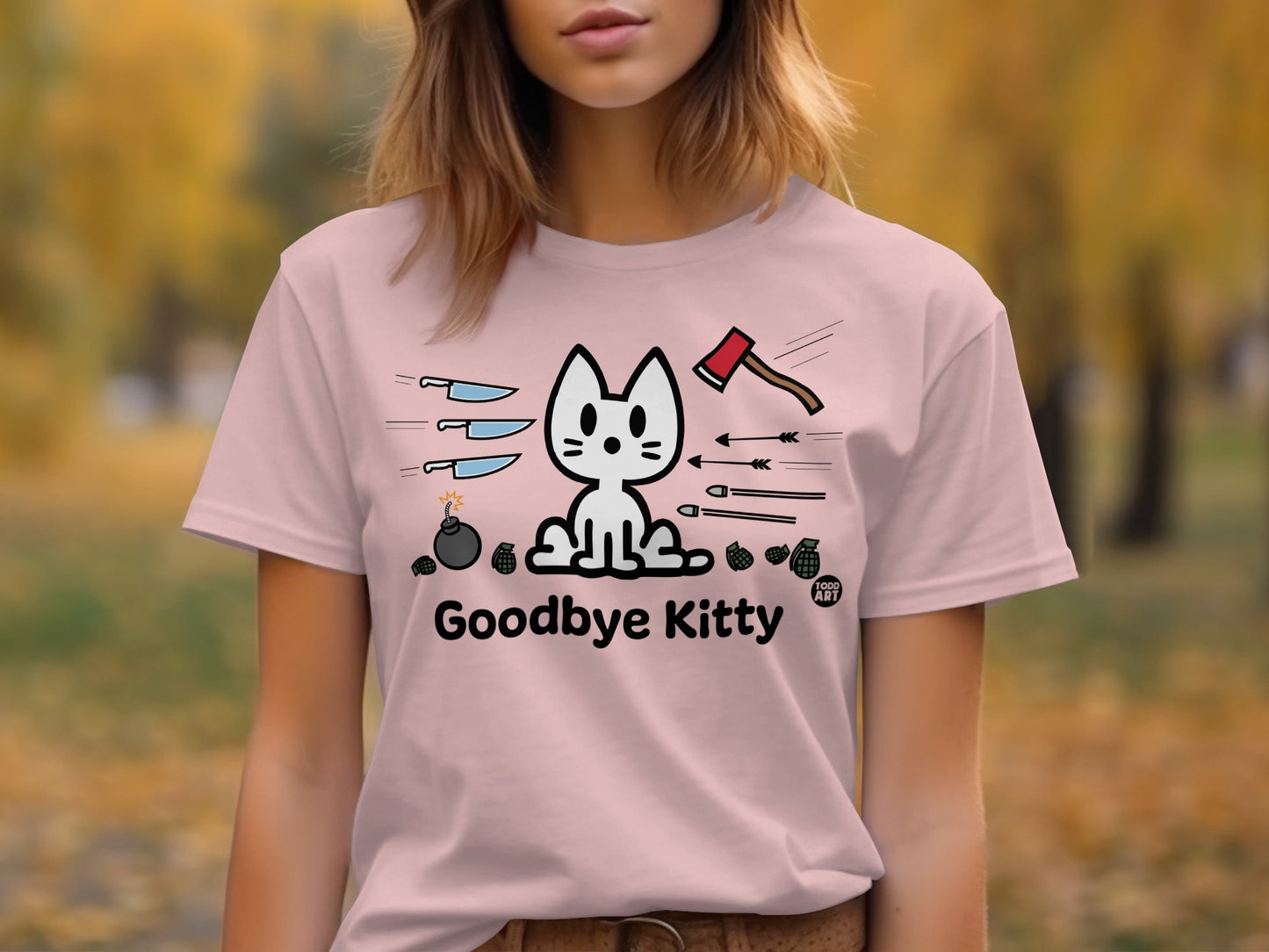 Goodbye Kitty T-shirt with Unique Artwork Design