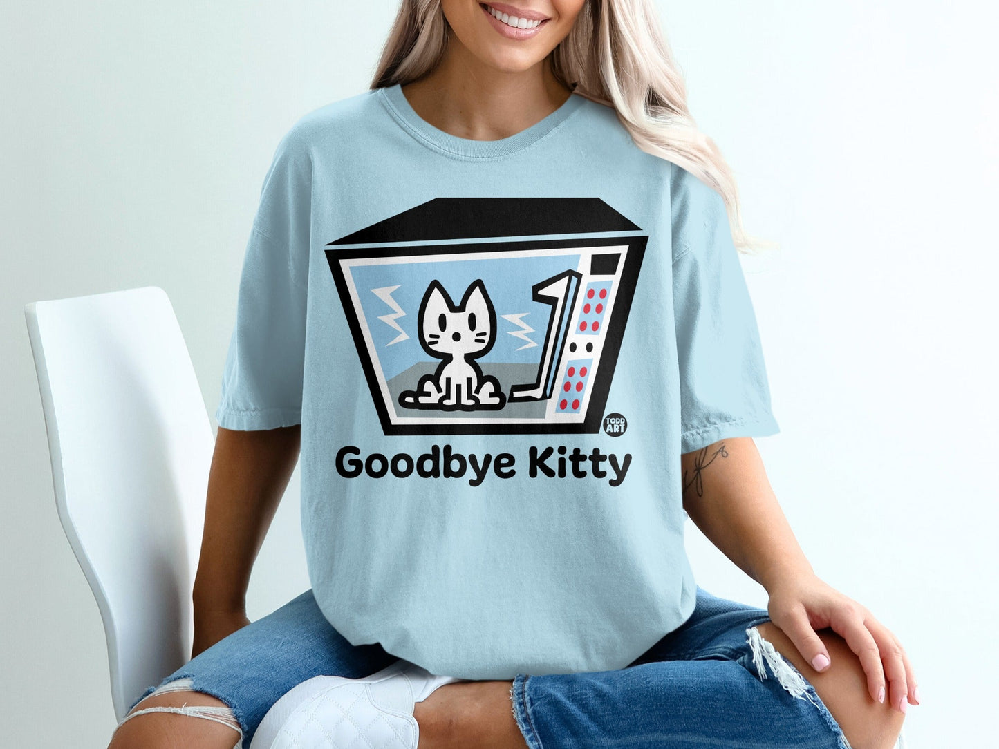 Goodbye Kitty Graphic Tee Cute Cat Design