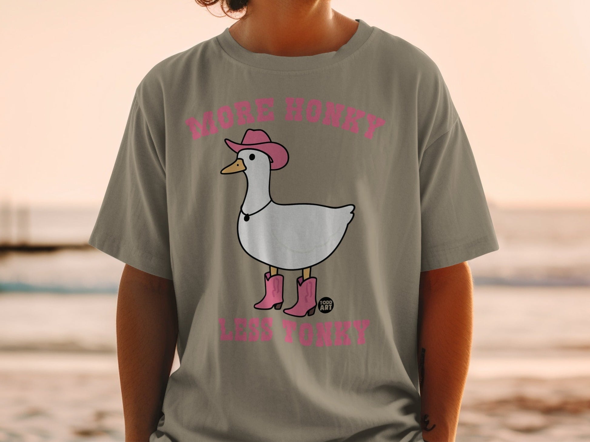 More Honky Less Tonky Duck Graphic T-Shirt