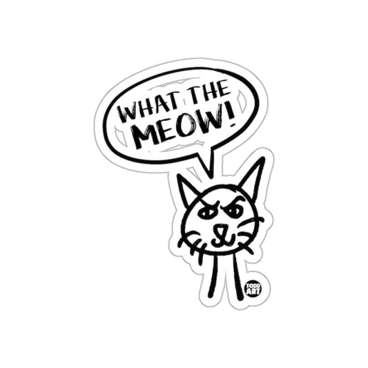 What The Meow Grumpy Cat Sticker for Cat Lovers