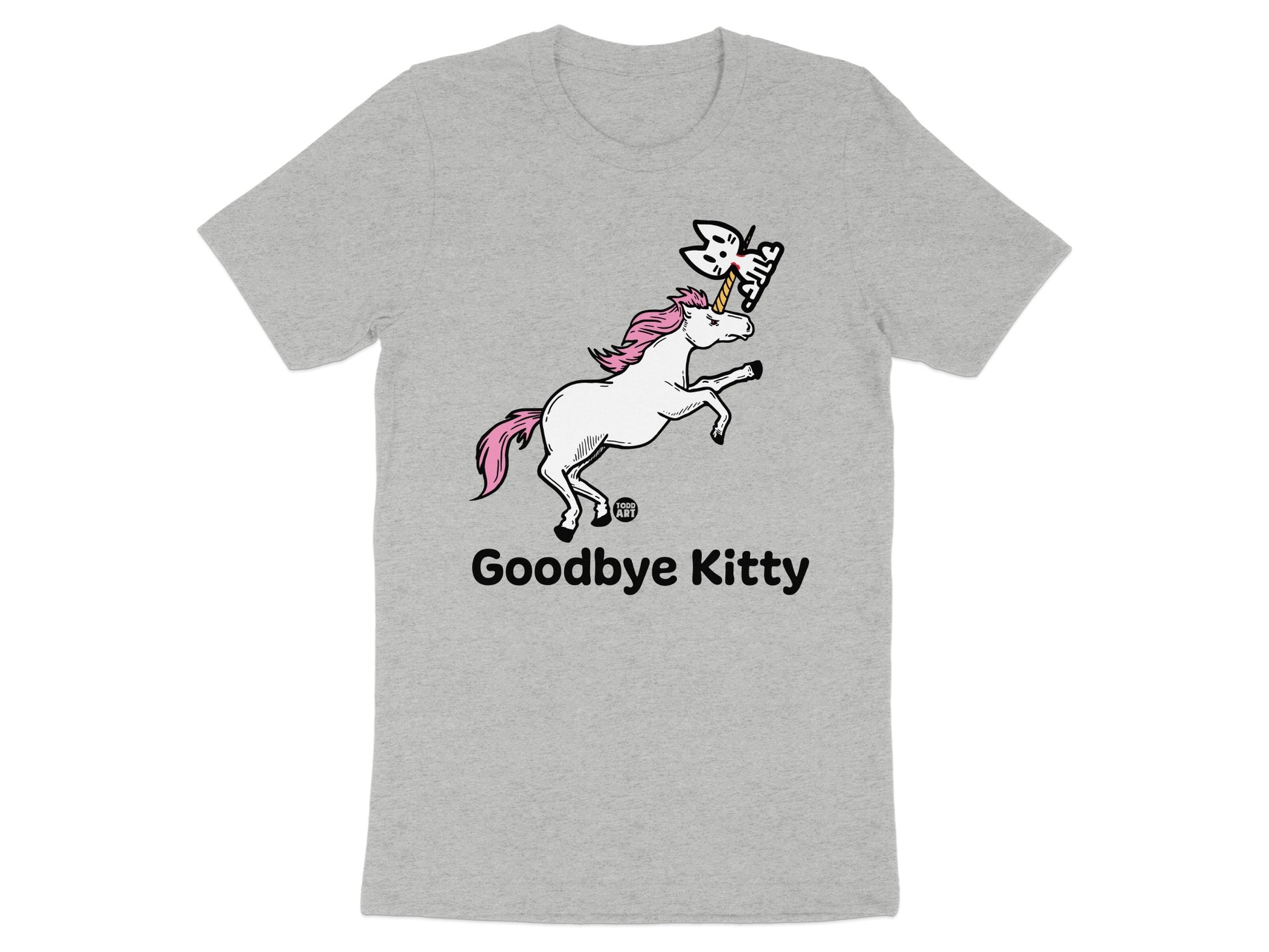 Goodbye Kitty Unicorn Graphic Tee Shirt