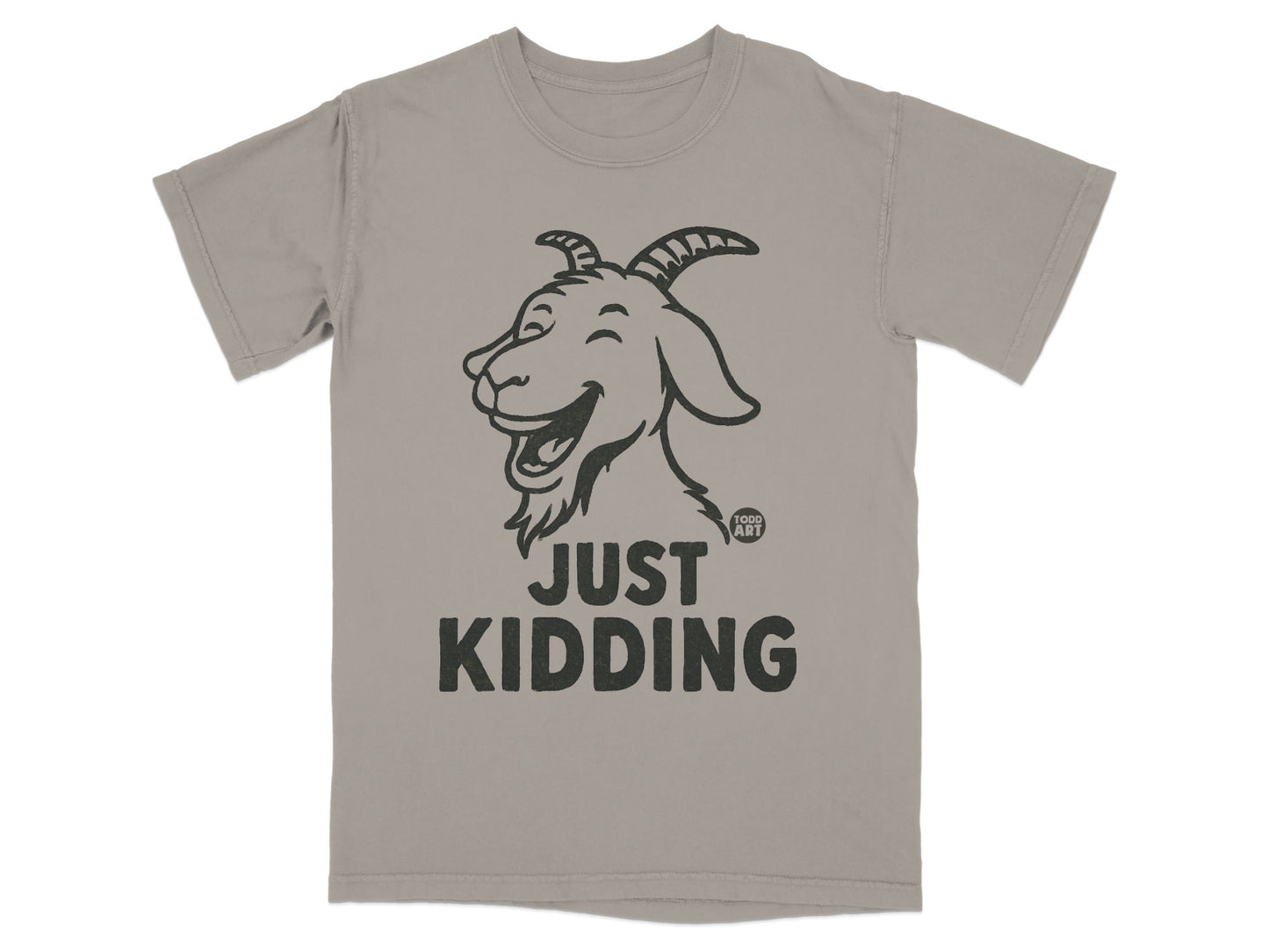 Just Kidding Goat Graphic Tee Shirt