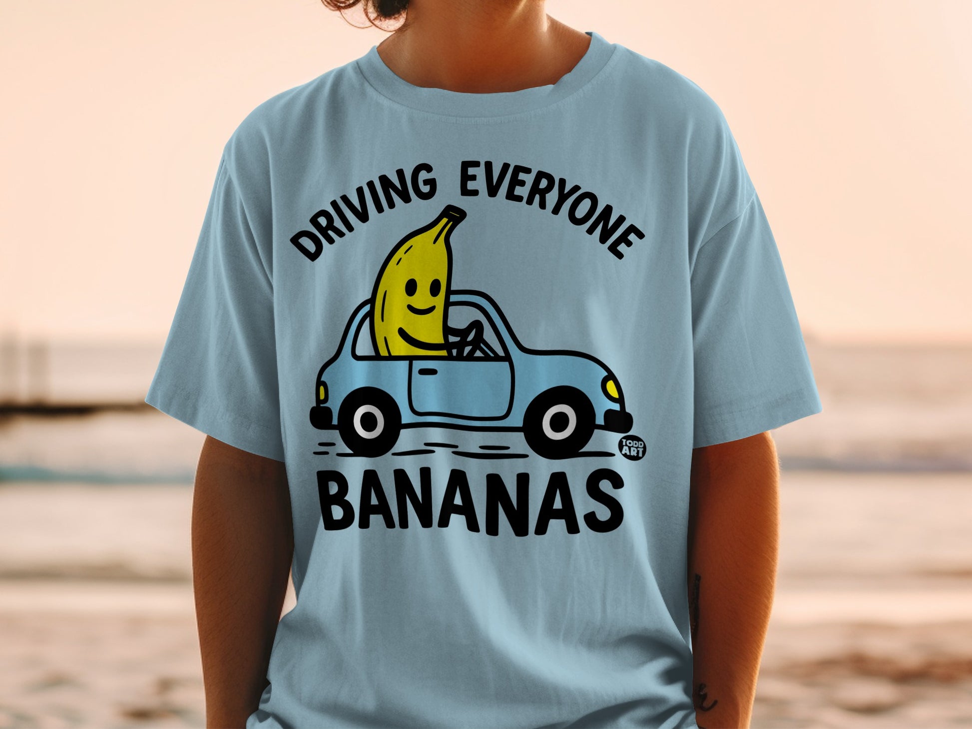 Driving Everyone Bananas Funny Car Cartoon Product type