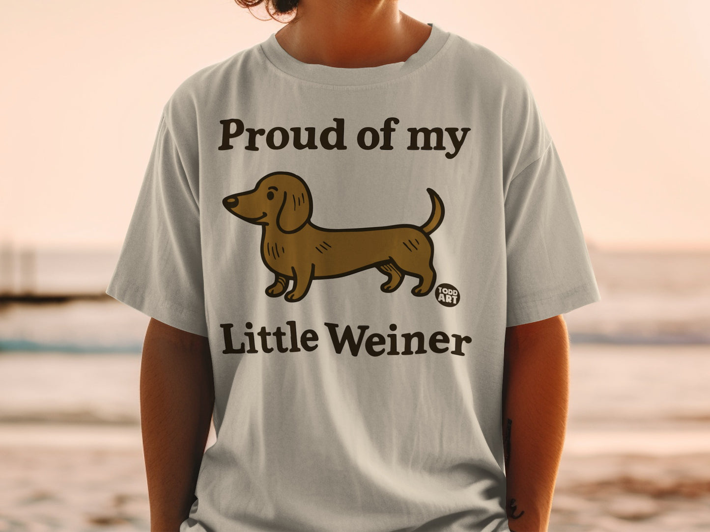 Proud of My Little Weiner Funny Dachshund Shirt