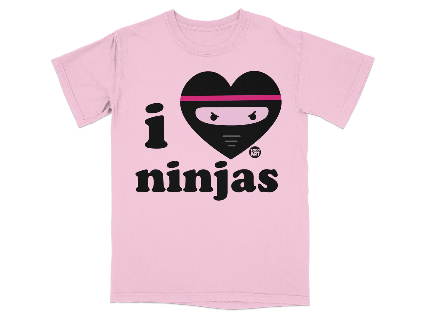 I Heart Ninjas Todd Art Pink Graphic Tee Product