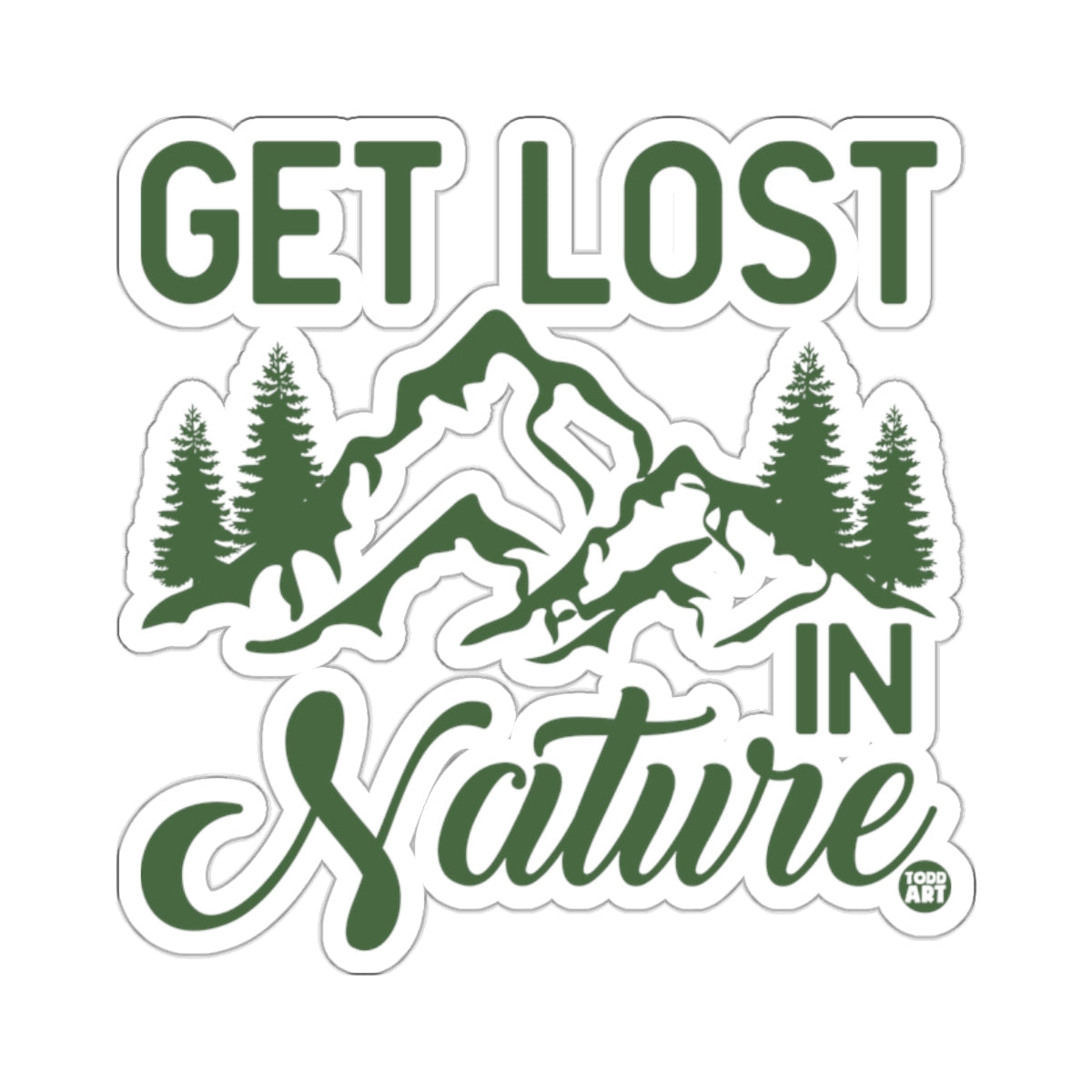 Get Lost Mountains Nature Artwork Explore Adventure sticker