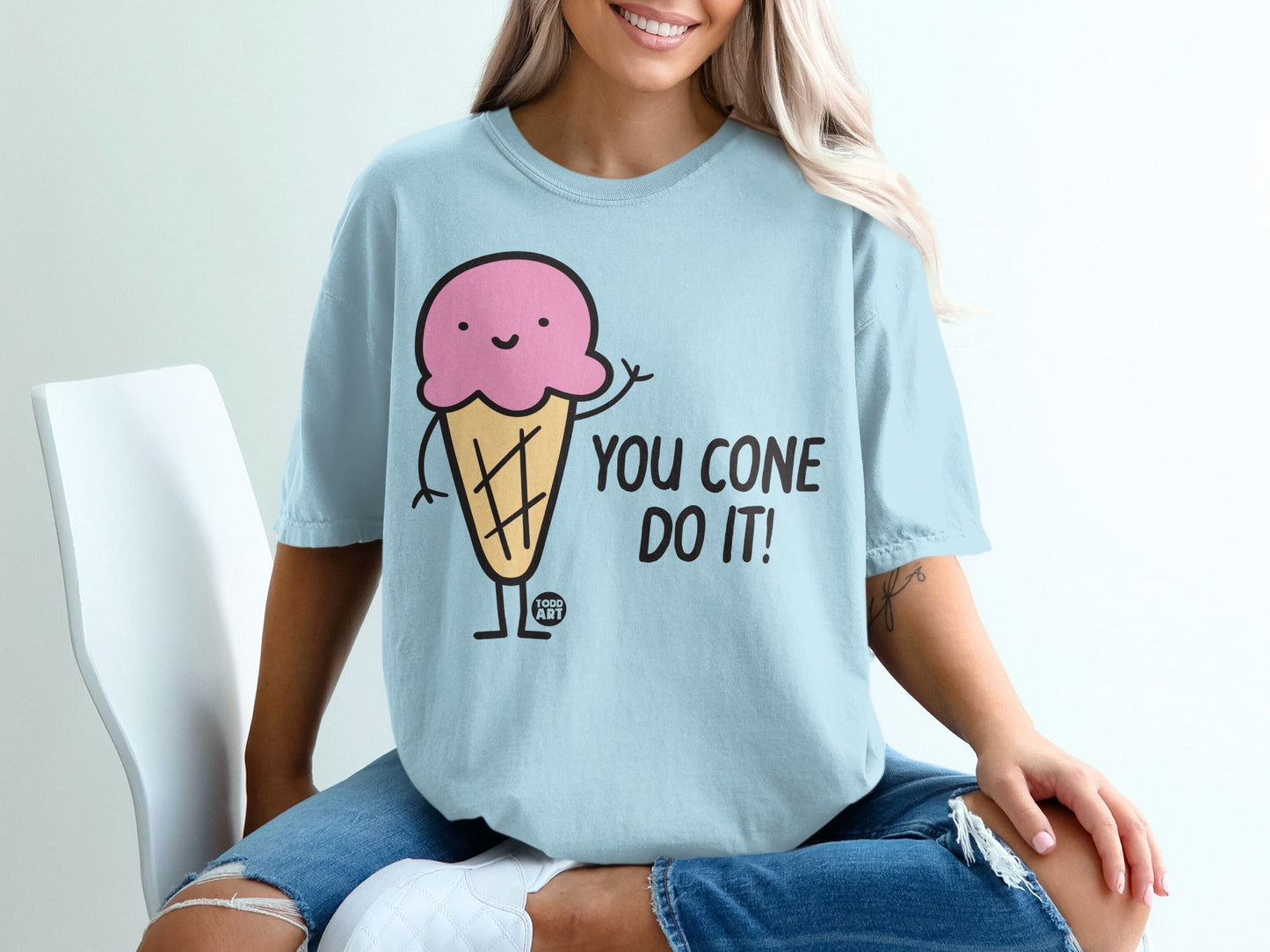 You Cone Do It Ice Cream Graphic T-Shirt