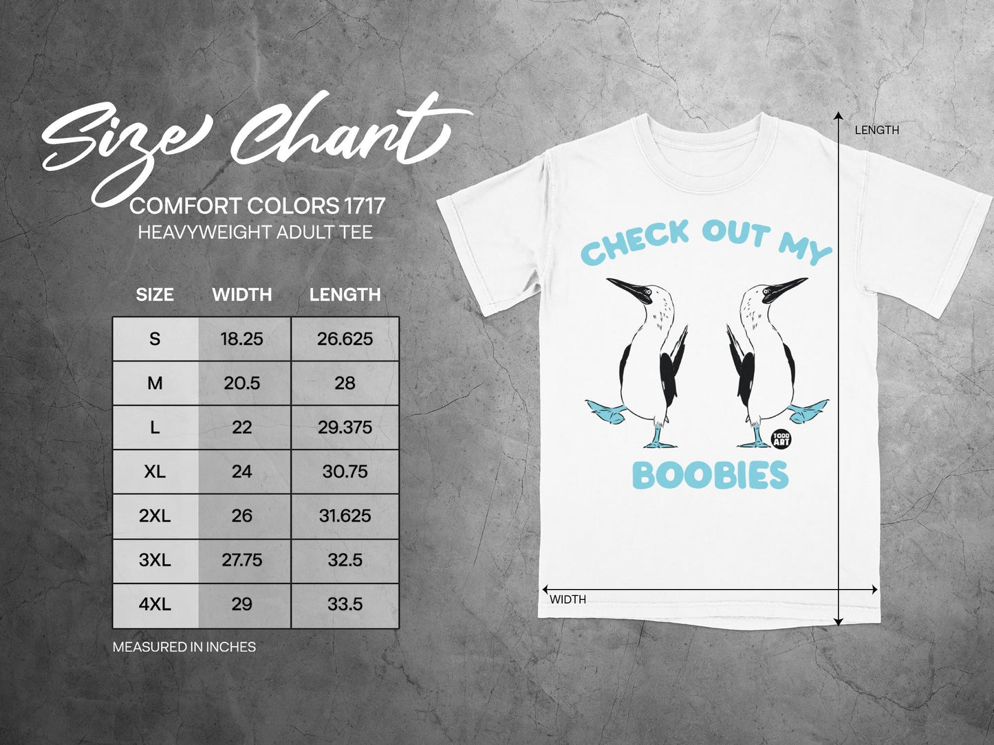 Check Out My Boobies Heavyweight Adult Tee Shirt