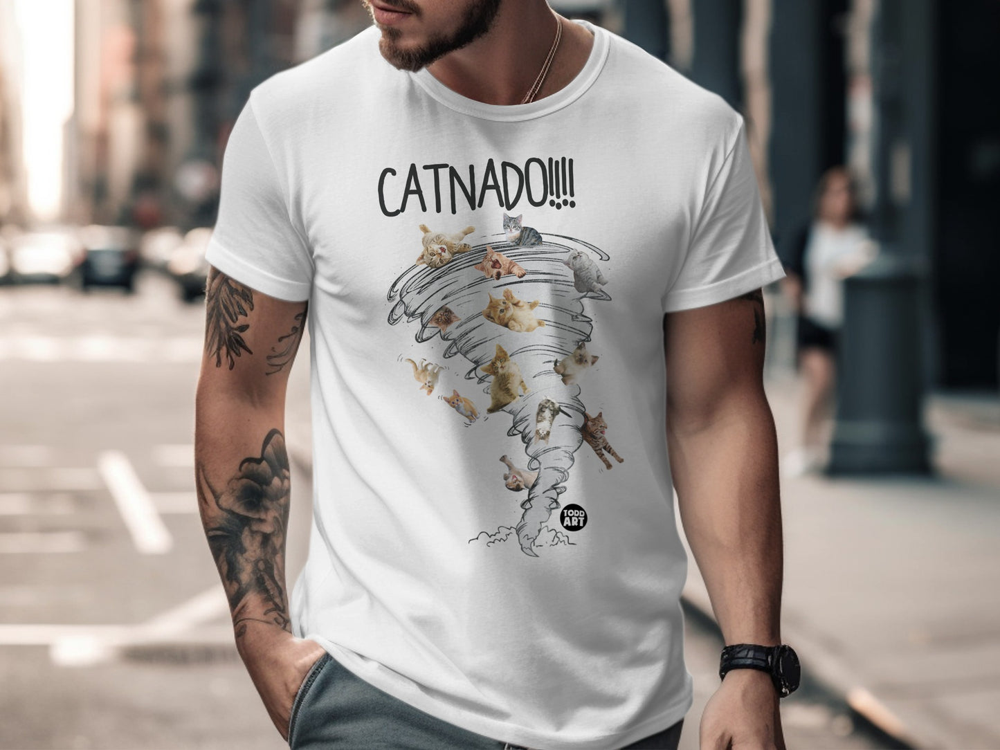 Catnado!!! Funny Tornado with Cats Graphic T-Shirt