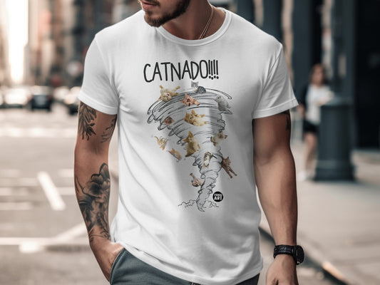 Catnado!!! Funny Tornado with Cats Graphic T-Shirt