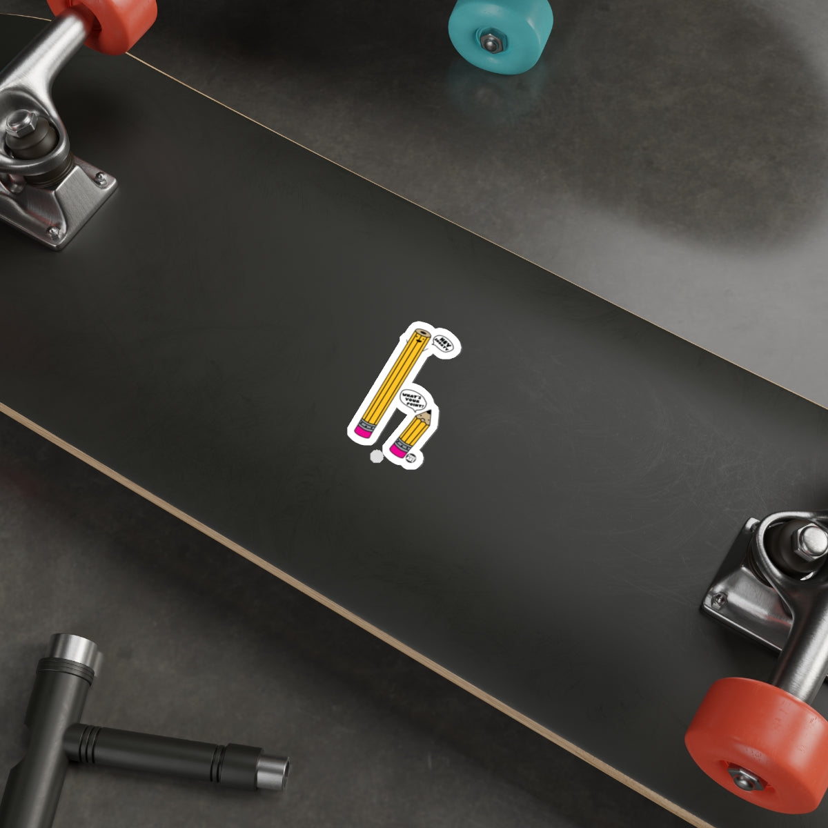 Pencil sticker for Skateboard or Laptop Decor Accessory