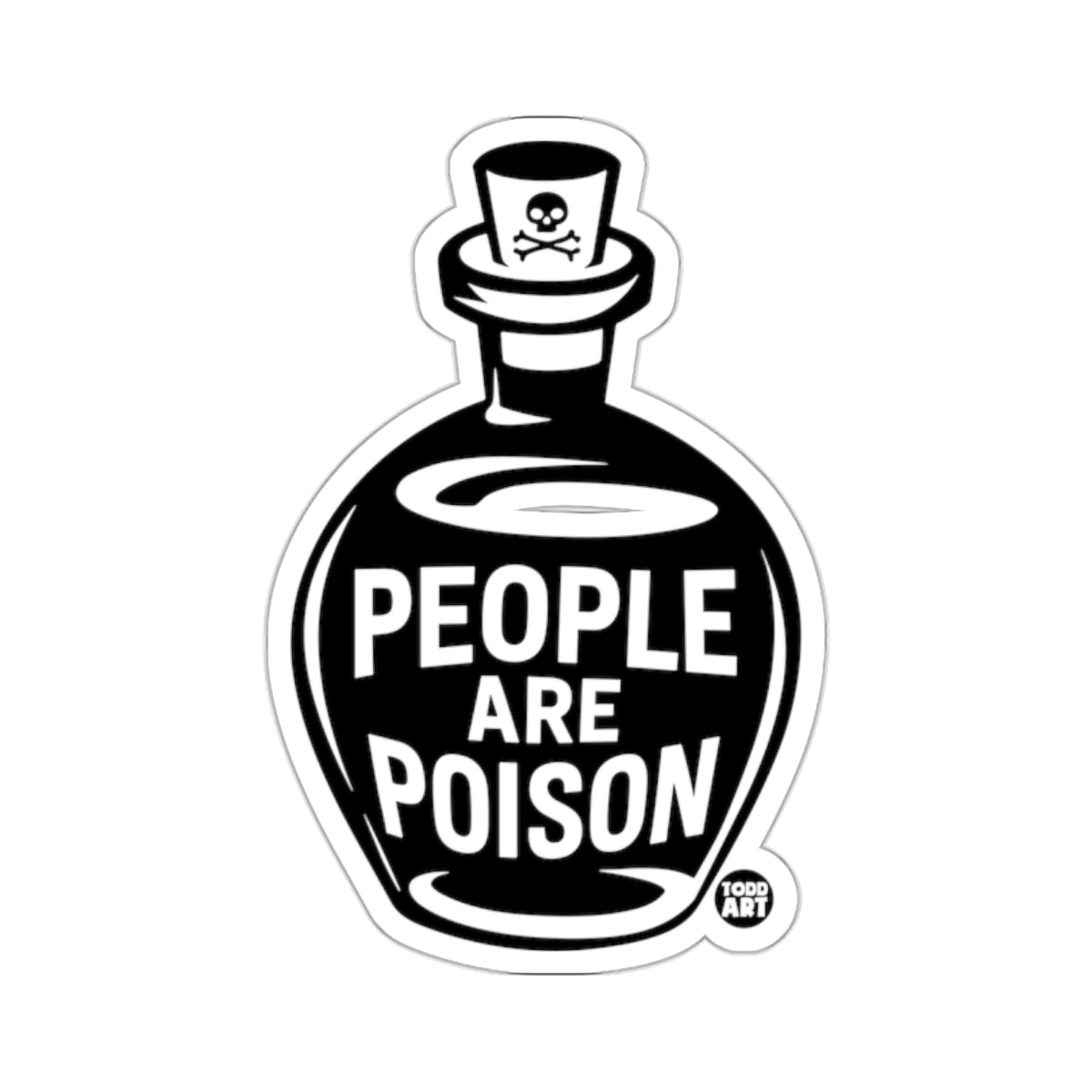 People Are Poison Skull Bottle Design 