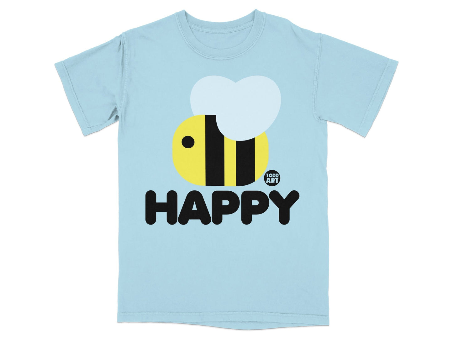 Happy Bee Graphic Todd Art Design T-Shirt