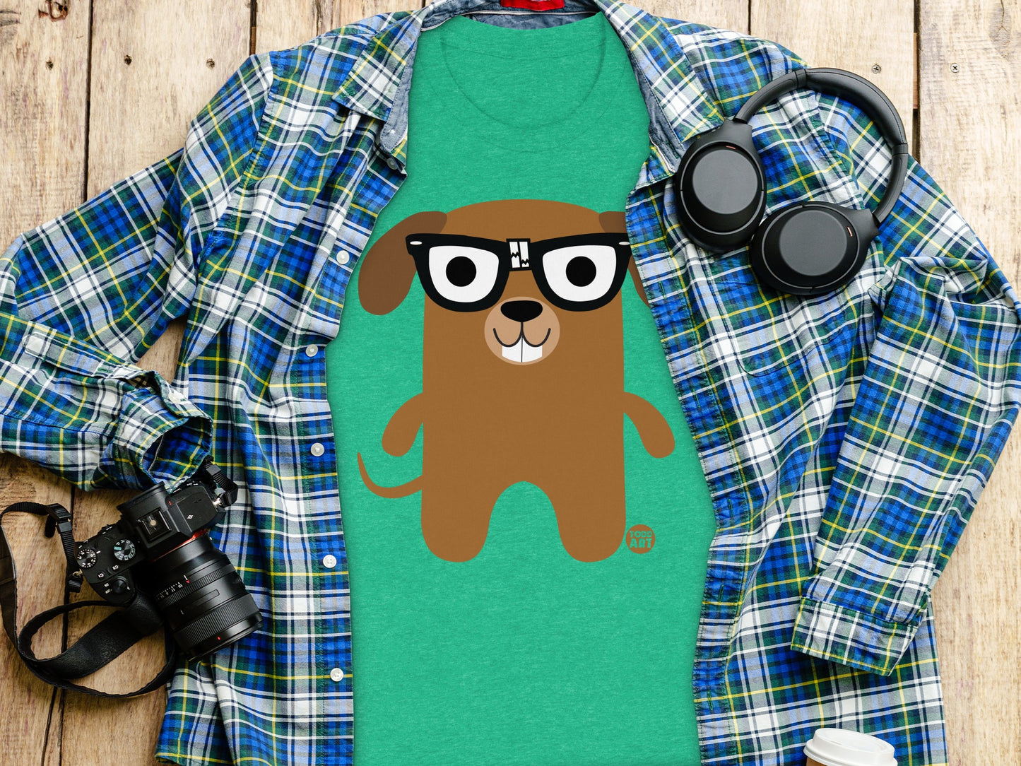 Hipster Puppy Graphic Tee for Dog Lovers