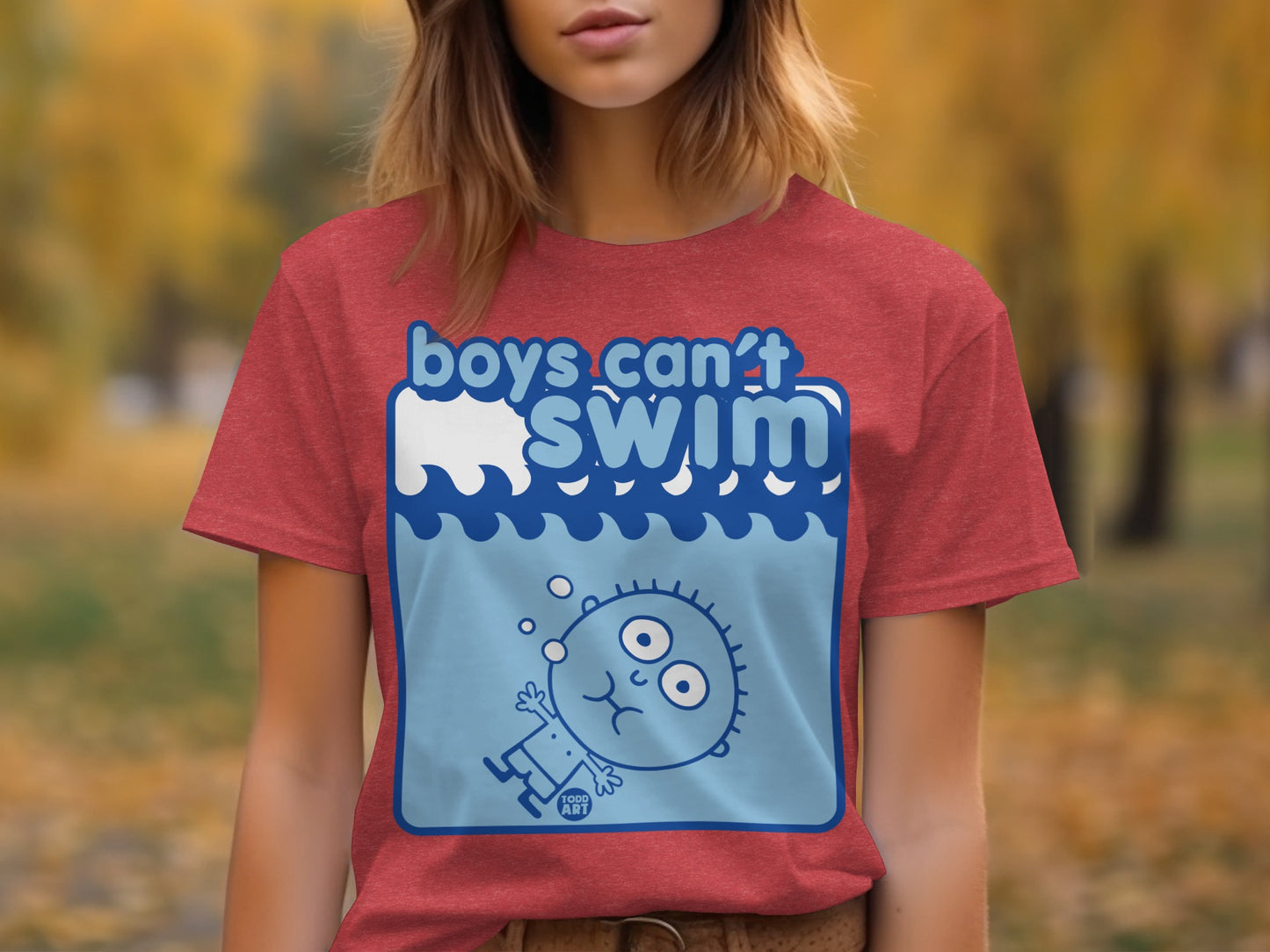 Boys Can't Swim Graphic Tee for Kids fun shirt