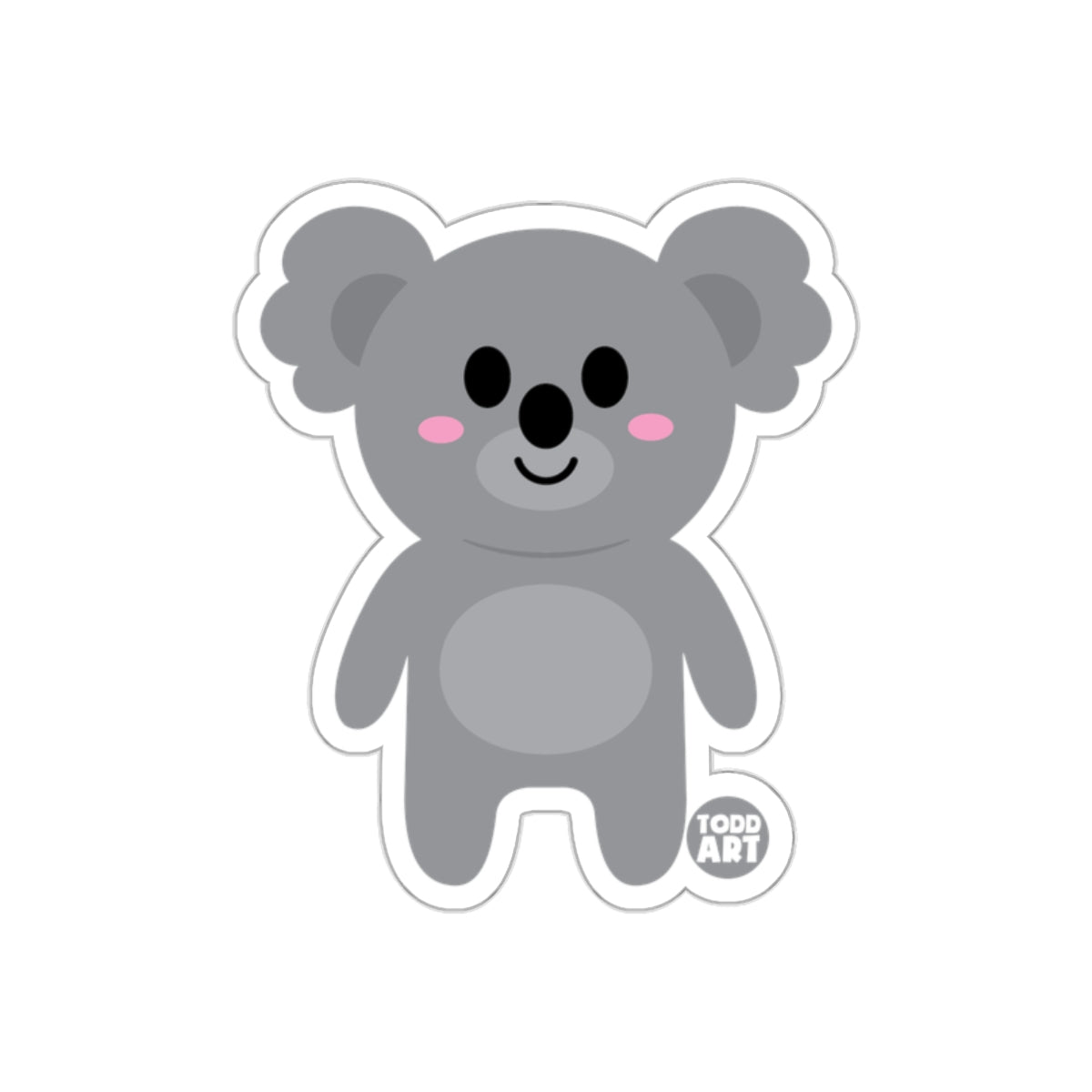 Cute Cartoon Koala Art Sticker for Kids and Adults