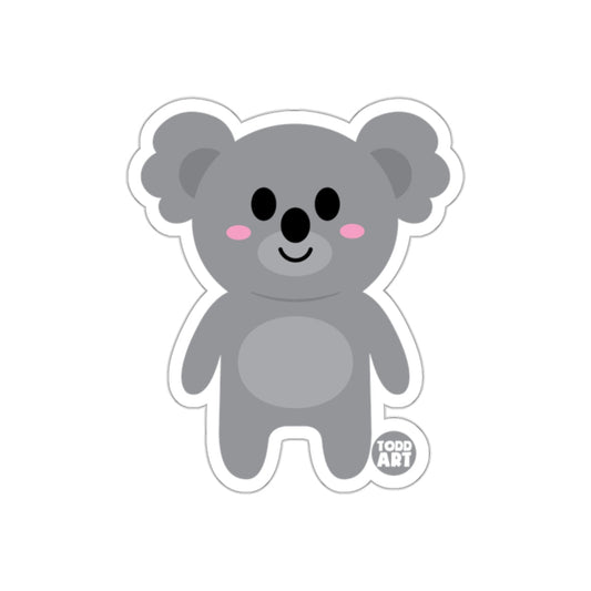 Cute Cartoon Koala Art Sticker for Kids and Adults