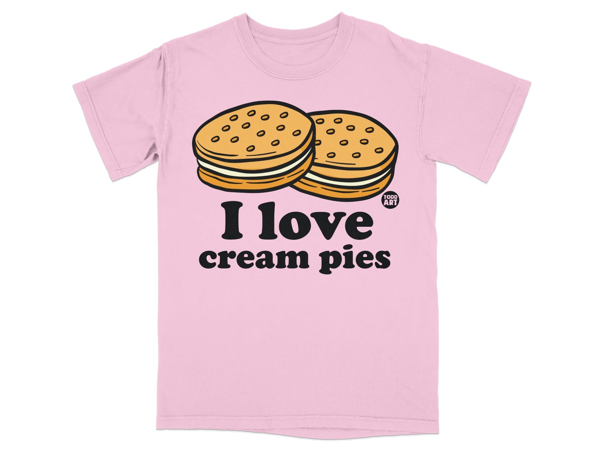 I Love Cream Pies Graphic Tee Pink Shirt