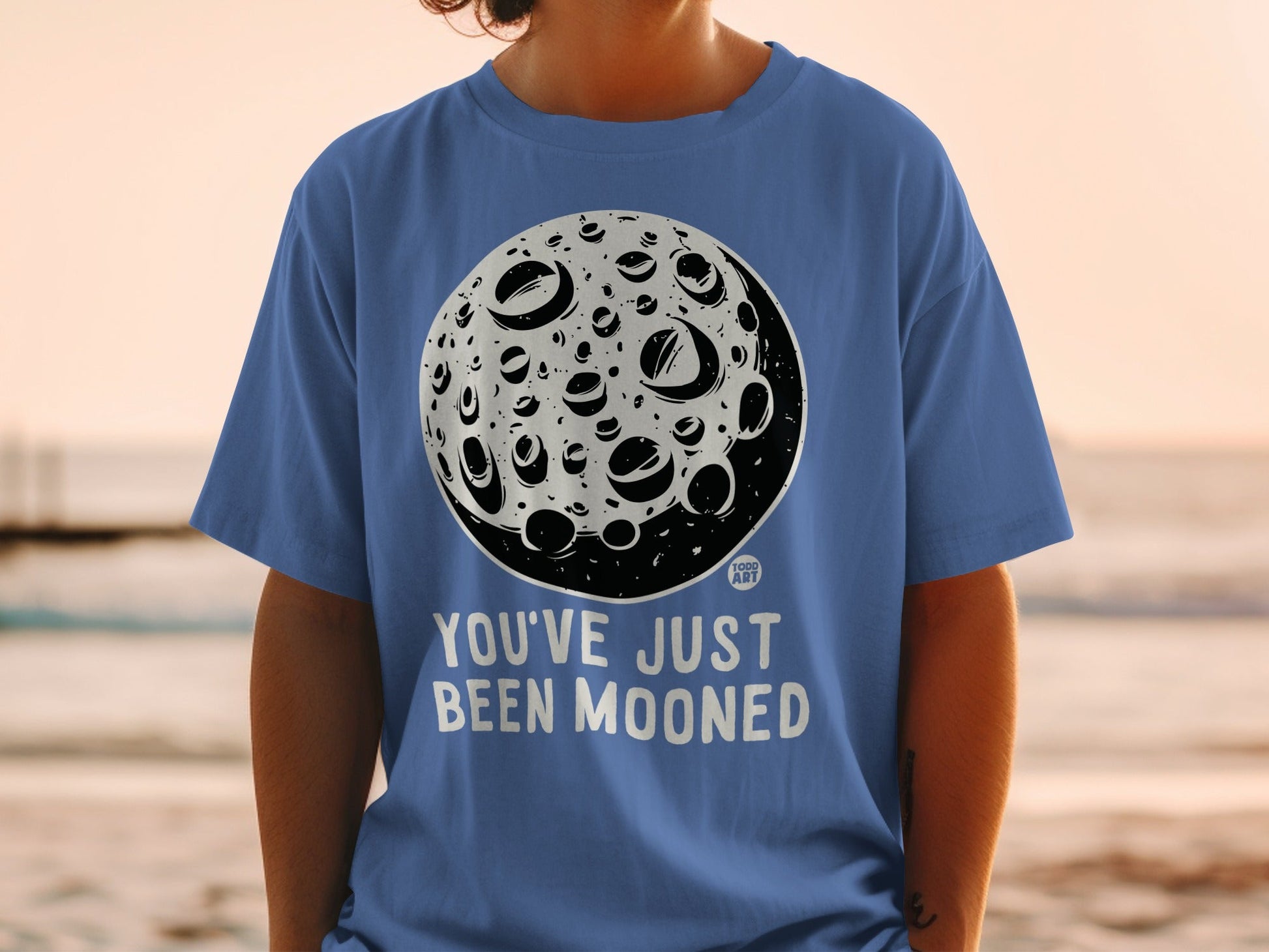 You've Just Been Mooned Funny Graphic T-Shirt