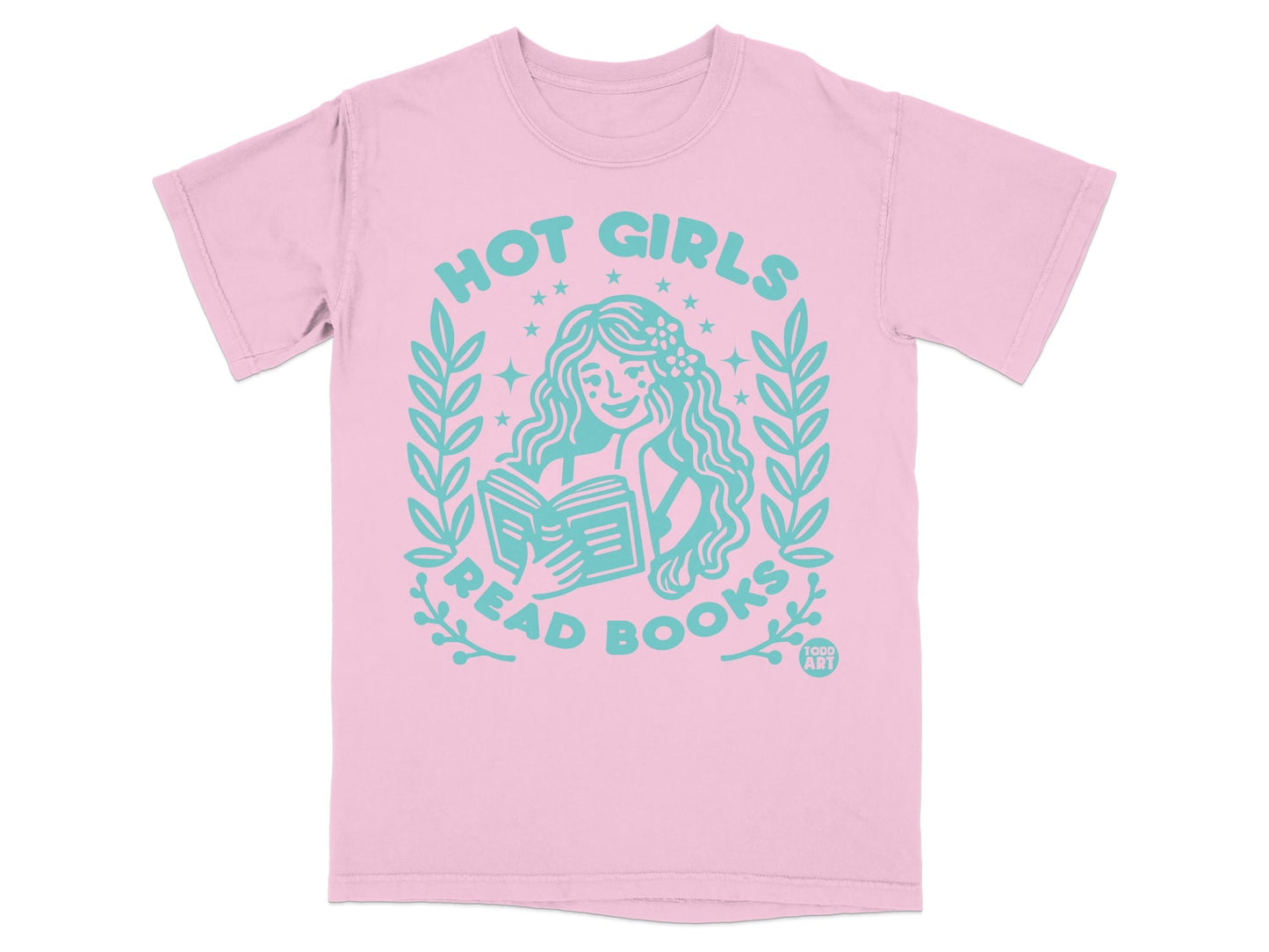 Hot Girls Read Books Graphic Tee fun casual wear