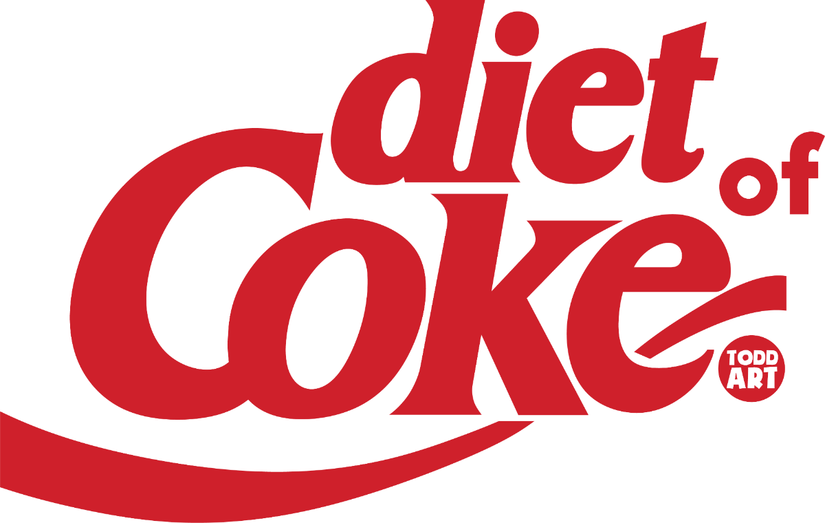 Diet of Coke in Todd Art style Design Funny sticker
