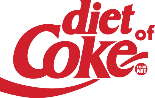 Diet of Coke in Todd Art style Design Funny sticker