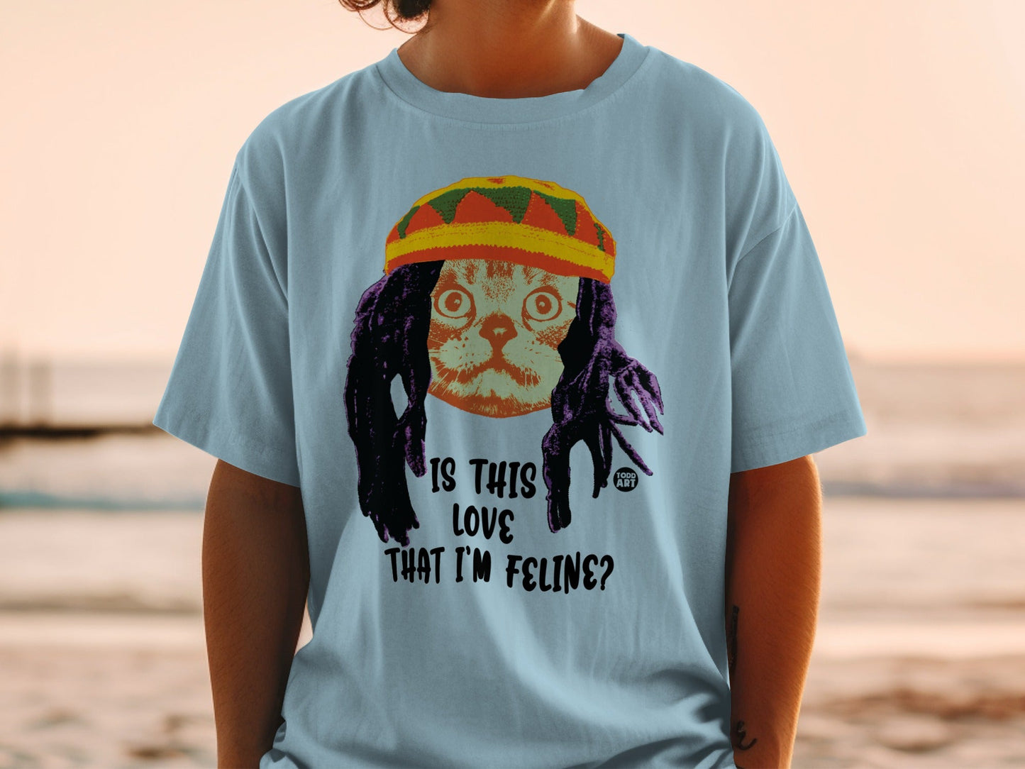 Is This Love That I'm Feline Cat Printed T-shirt